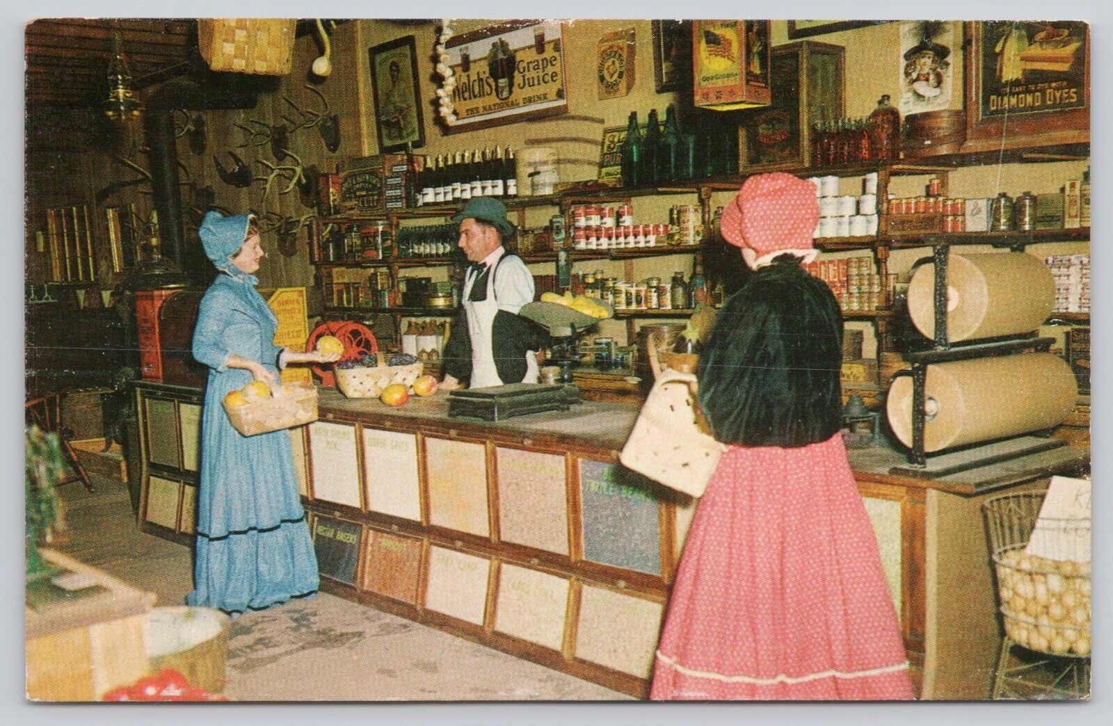 Oldest Store Museum St. Augustine Florida Vintage Postcard inside view