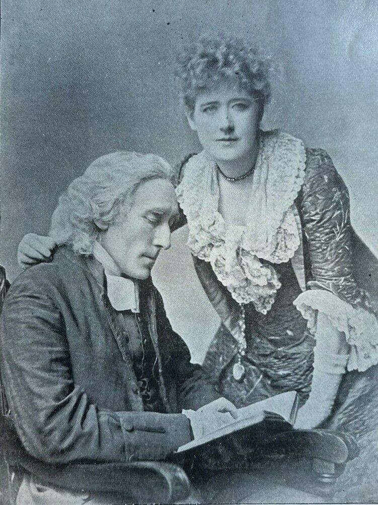 1894 Actors Henry Irving and Ellen Terry illustrated