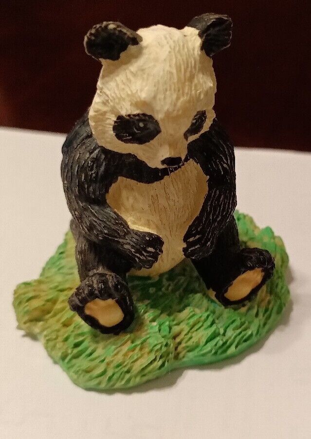 Vintage Miniature Resin Panda Sculpture