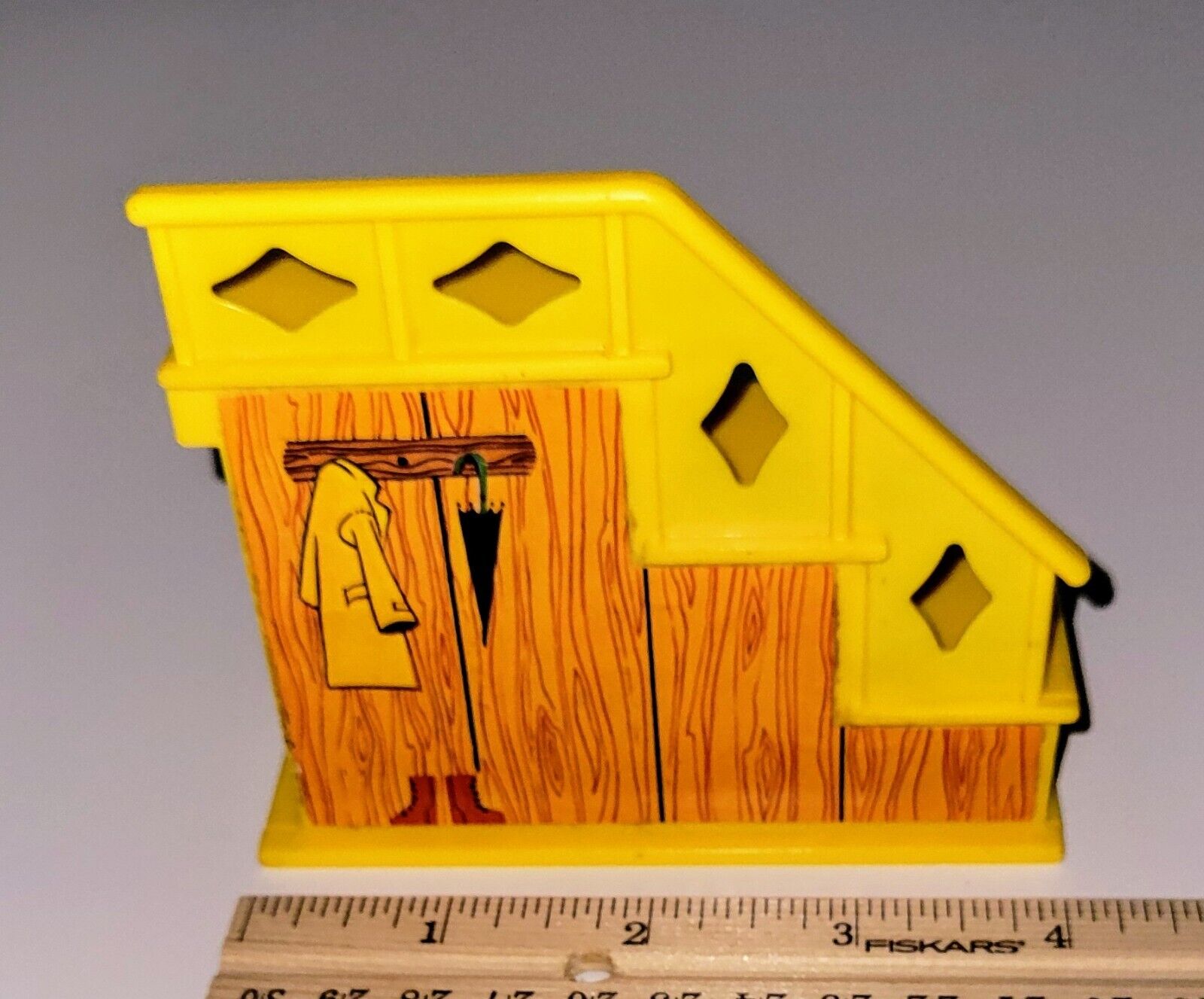 VTG Fisher Price Little People Yellow Stairs Steps Staircase Family House #952