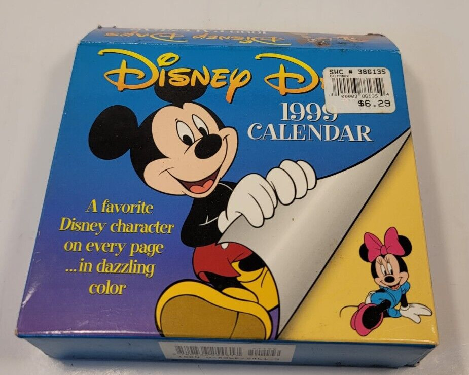 Vintage Disney Days 1999 Calendar A Character on Every Page in Color New