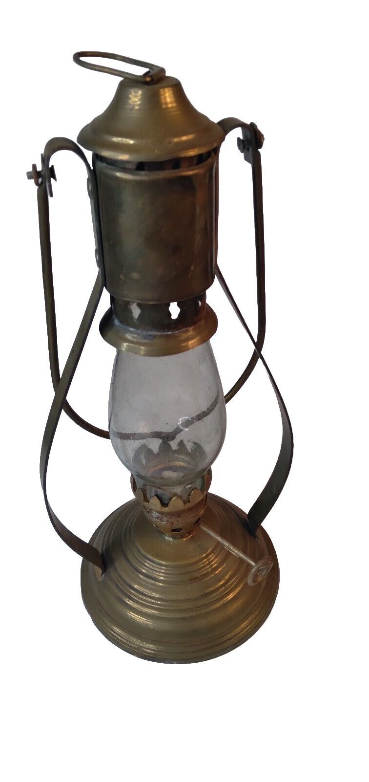 Antique Brass Hurricane Lantern Small with Chimney