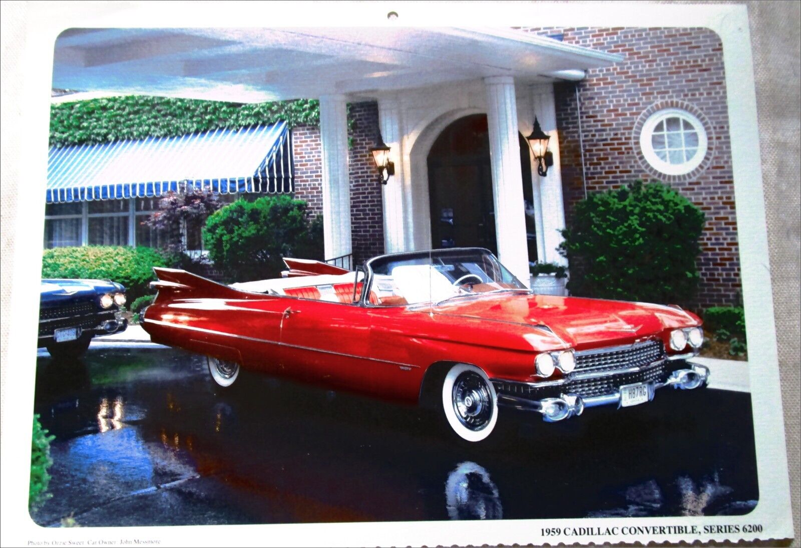 1959 Cadillac Series 62 Convertible car print (red, no top)