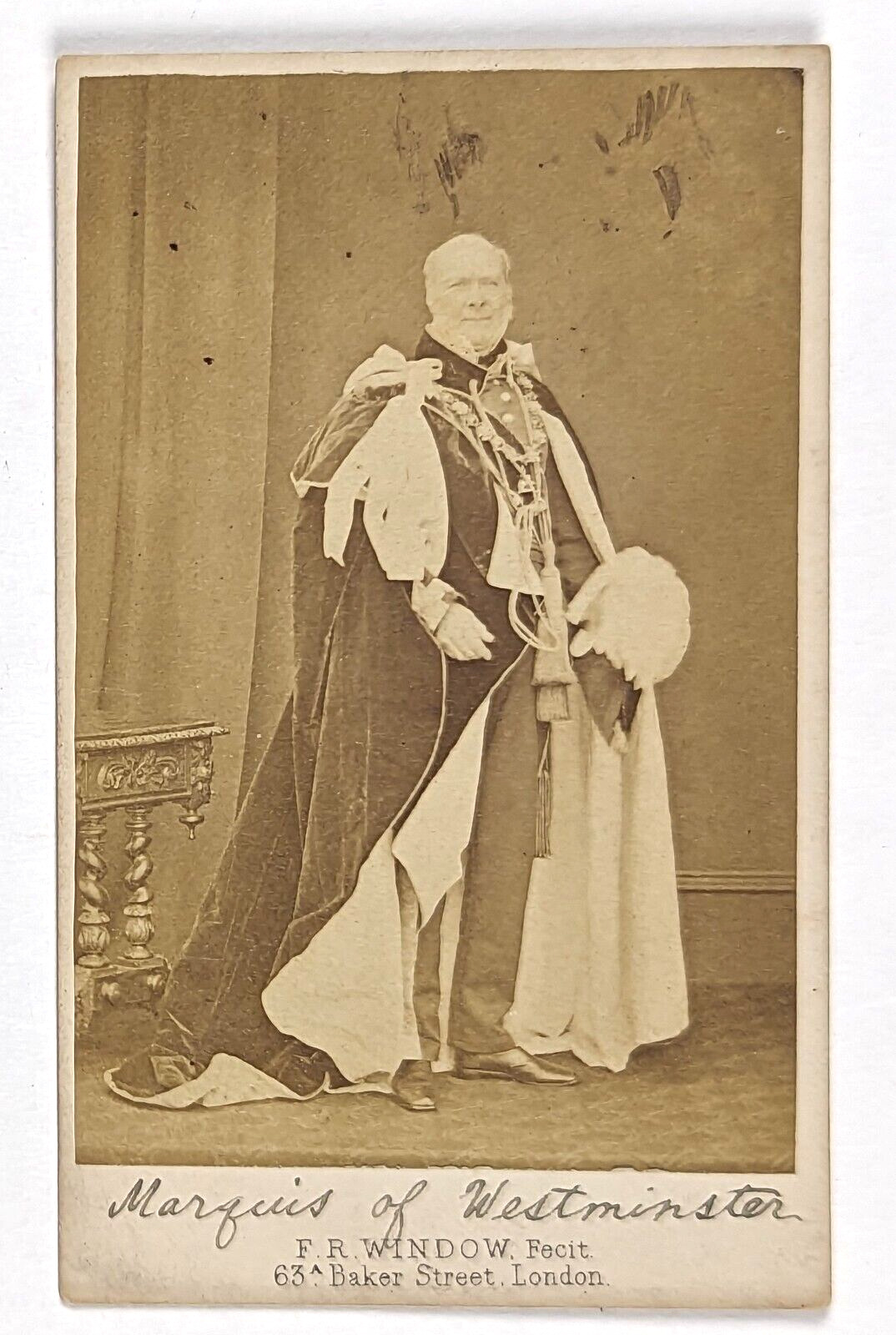 Richard Grosvenor Marquis of Westminster Antique Photograph London England CDV