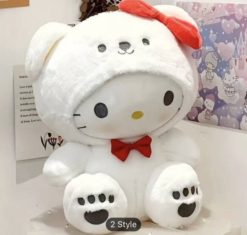 New Sanrio Hello Kitty 11’ Red Polar Bear Cosplay Plush  Animals U.S Seller