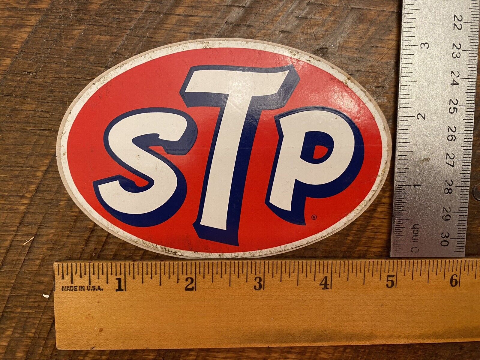 Vintage STP Oil decal Sticker Car Shop Retro 4.5” X 3” Advertisement NOS
