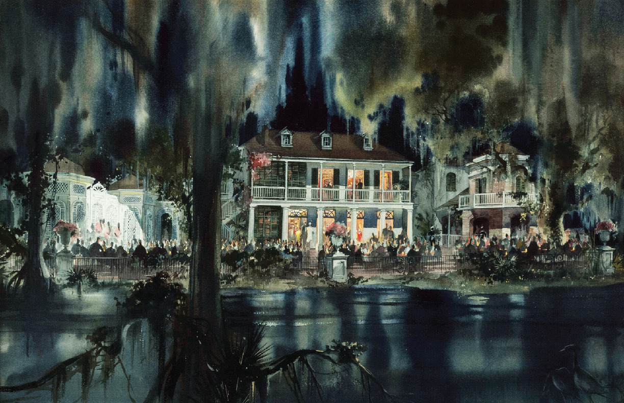 Haunted Mansion Blue Bayou Disneyland Disney Concept Poster Print 11x17