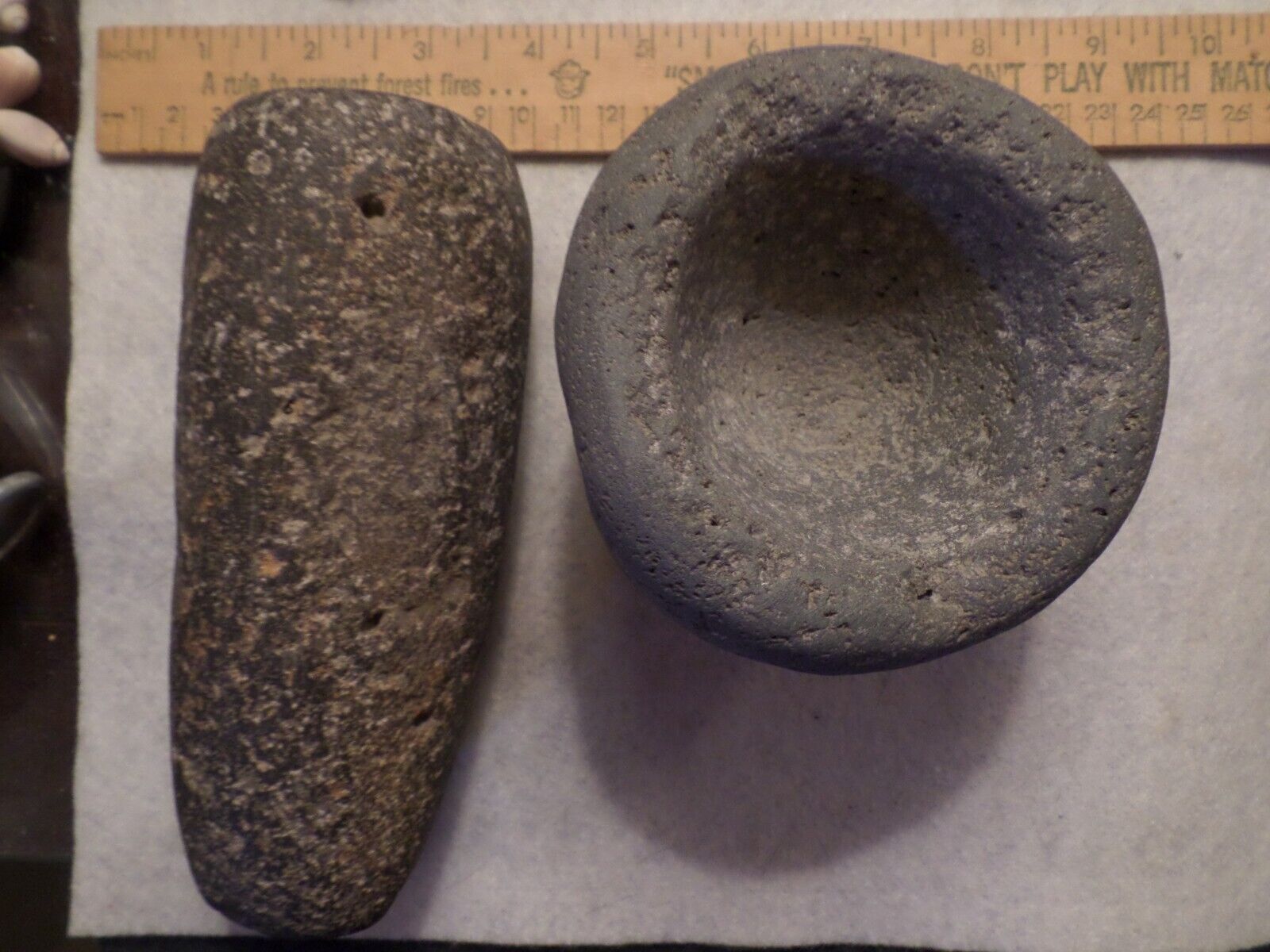 Nice Stone Bowl and Pestle Found in Klamath Falls, Oregon in the 50\'s