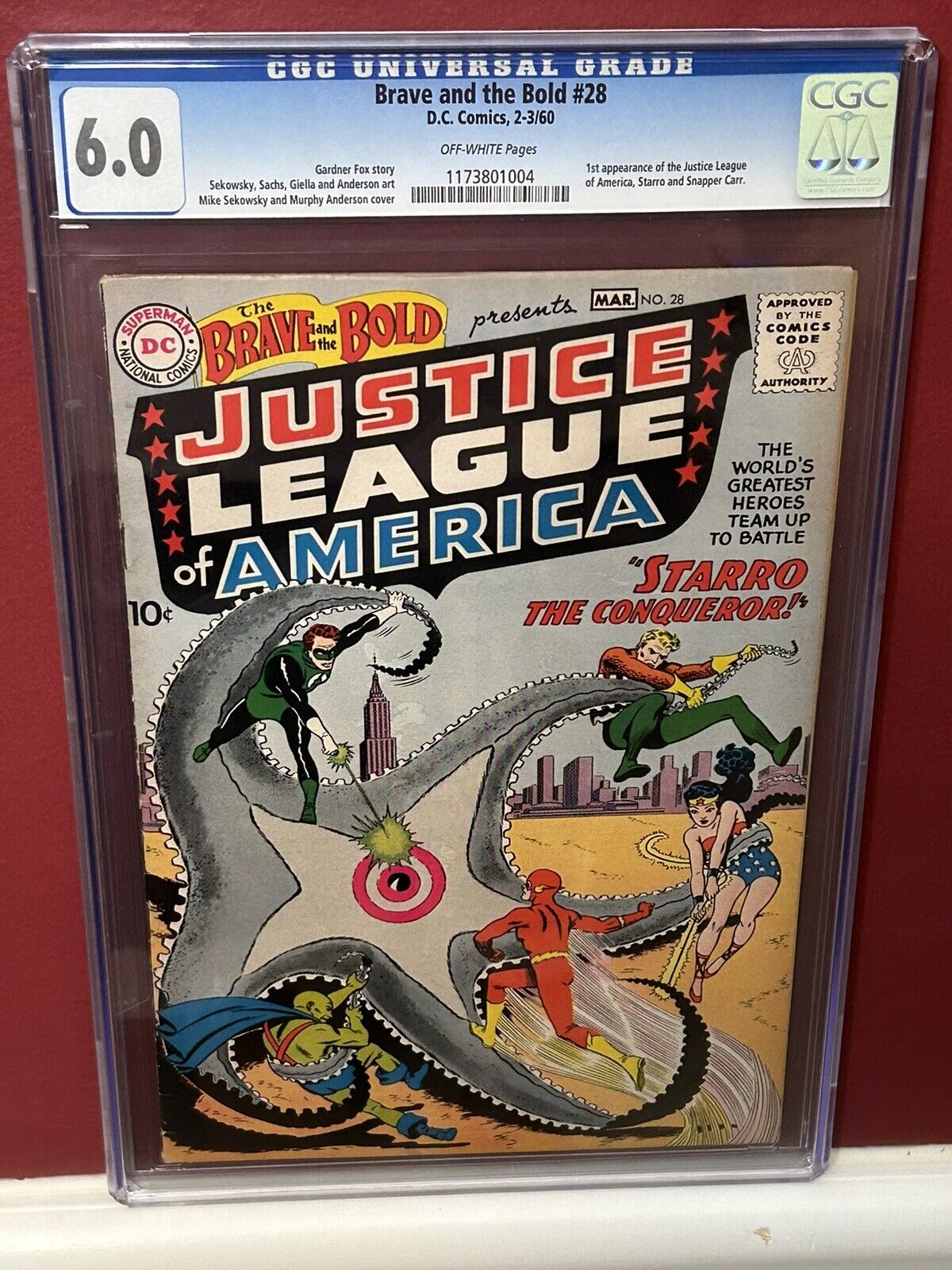 Brave and the Bold #28 CGC 6.0 DC 1960 1st Justice League JLA OW Pages DC Key