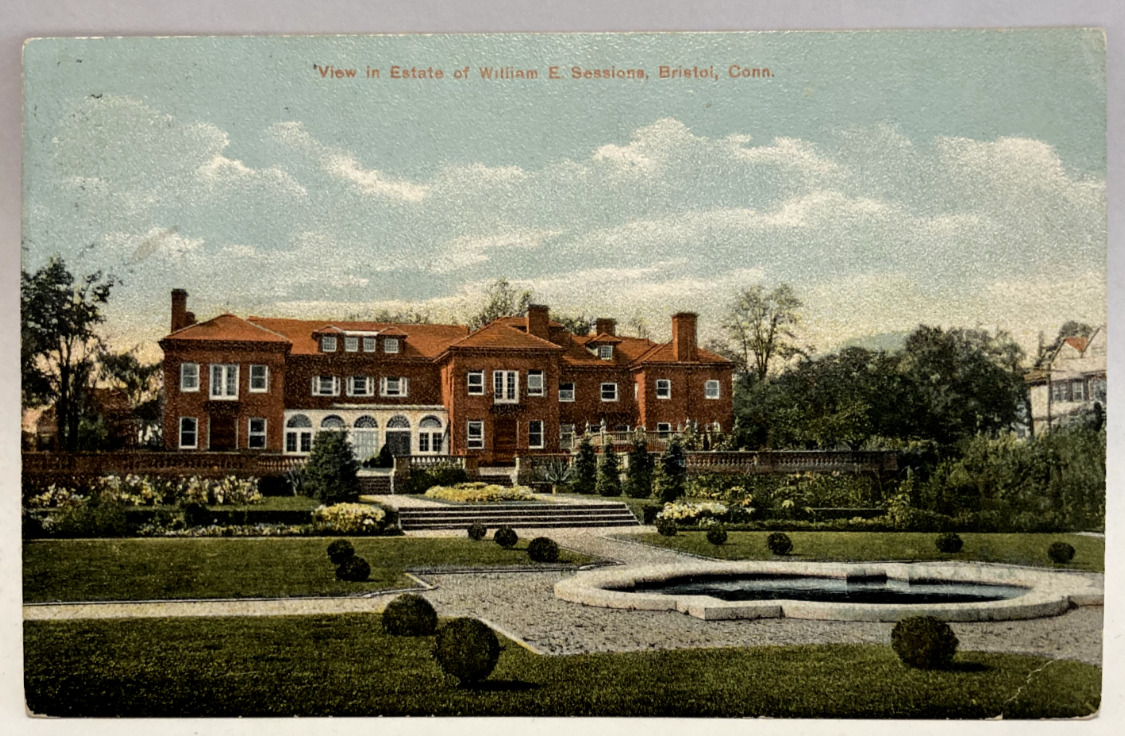 Estate of William E. Sessions, Bristol, Connecticut CT Vintage Postcard