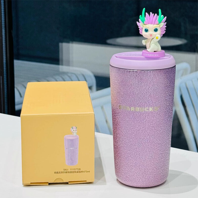 Authentic Starbucks China 2024 Year of Dragon Cute Purple 16oz SS Cup Tumbler