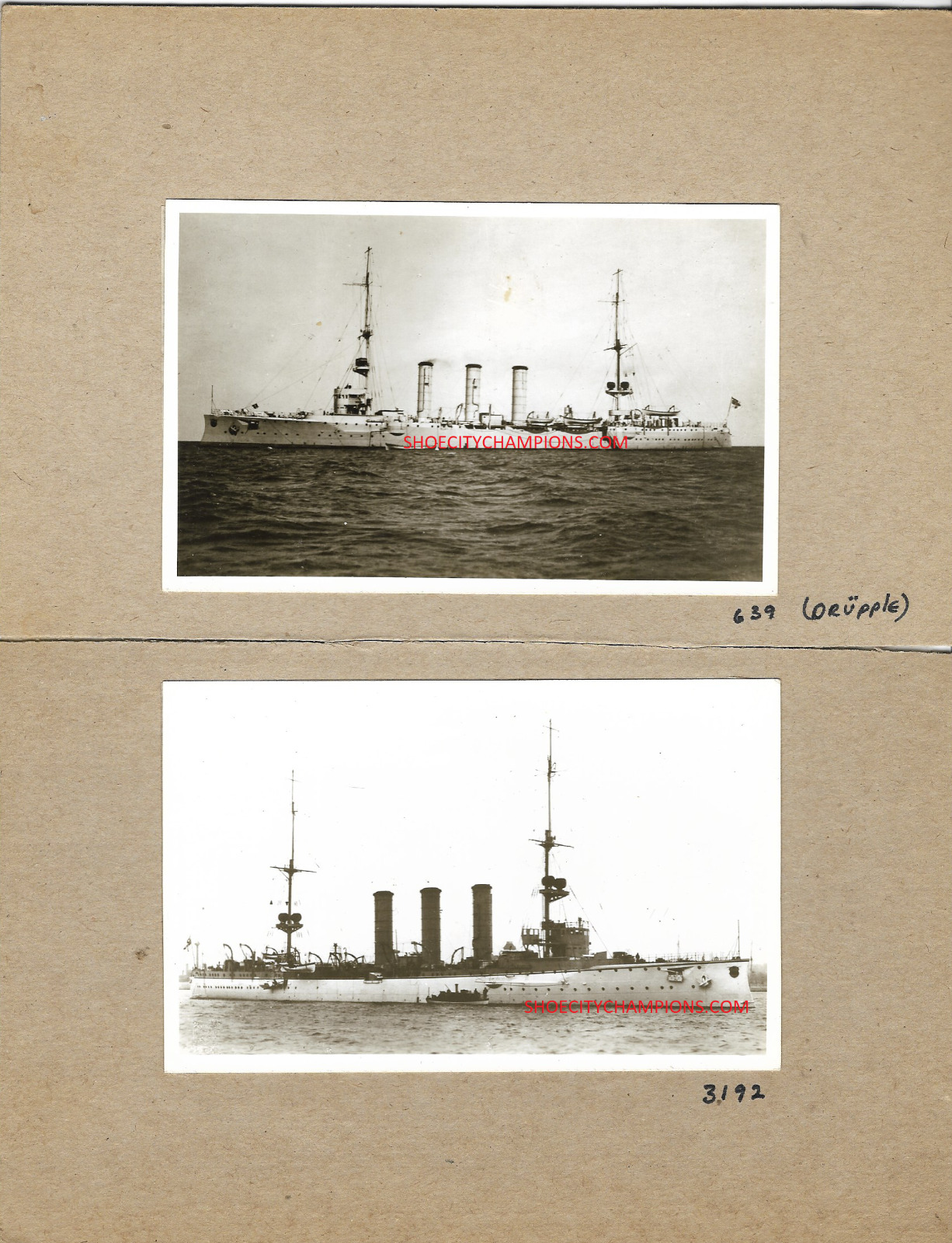 SMS EMDEN PHOTOGRAPH LOT-WWI-GERMAN SMALL PROTECTED CRUISER-LOT 6-FREE USA SHIP