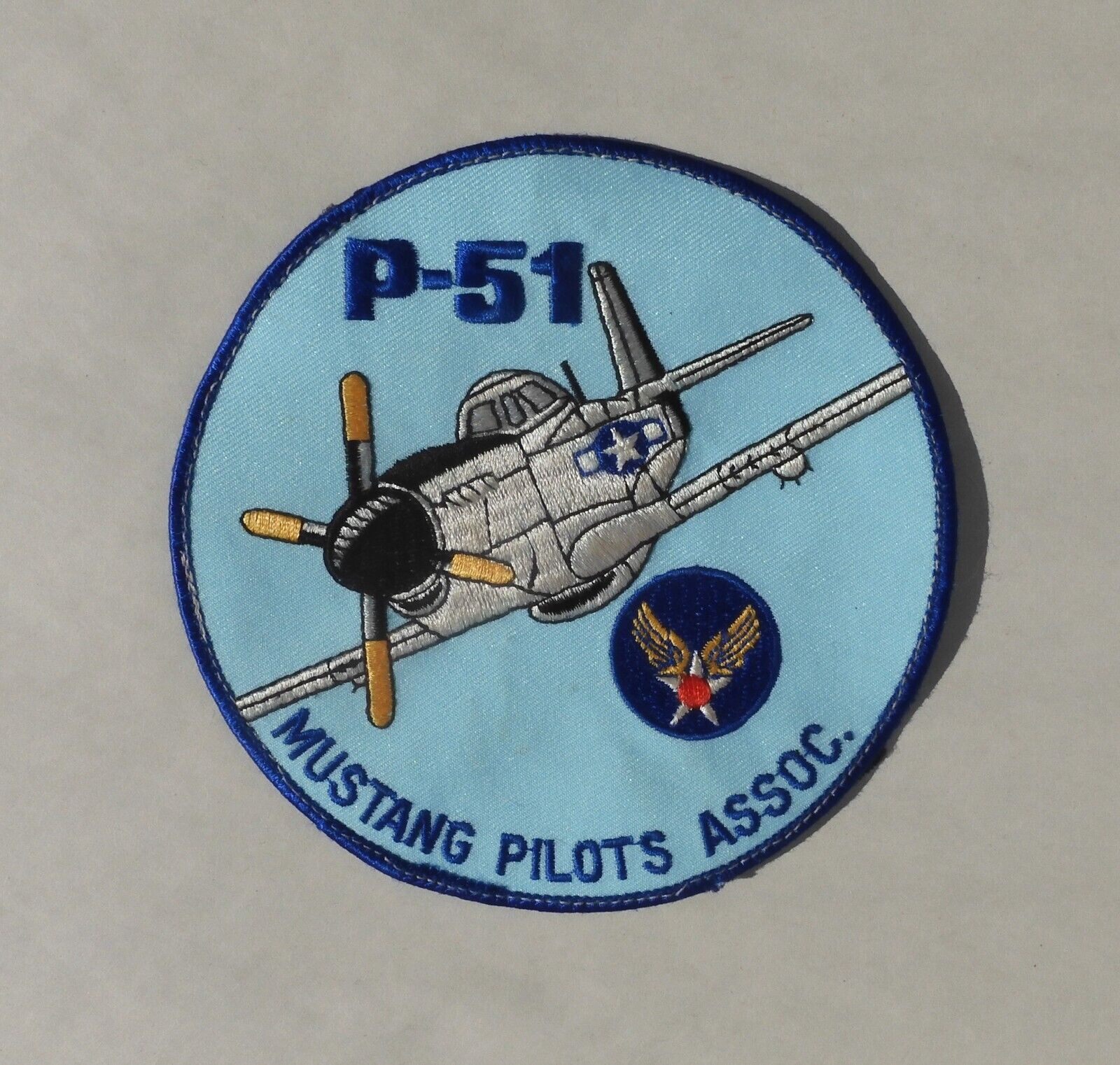 Vintage P-51 MUSTANG PILOTS ASSOC. Large 5” Patch
