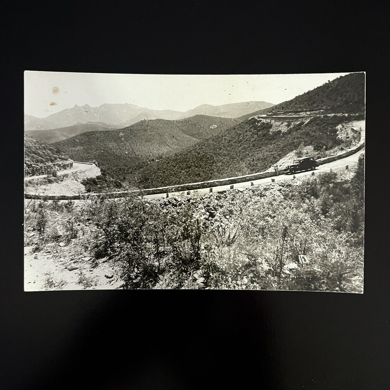 RPPC Carretera Mexico Laredo Highway Along Mountains Real Photo Postcard 1930s