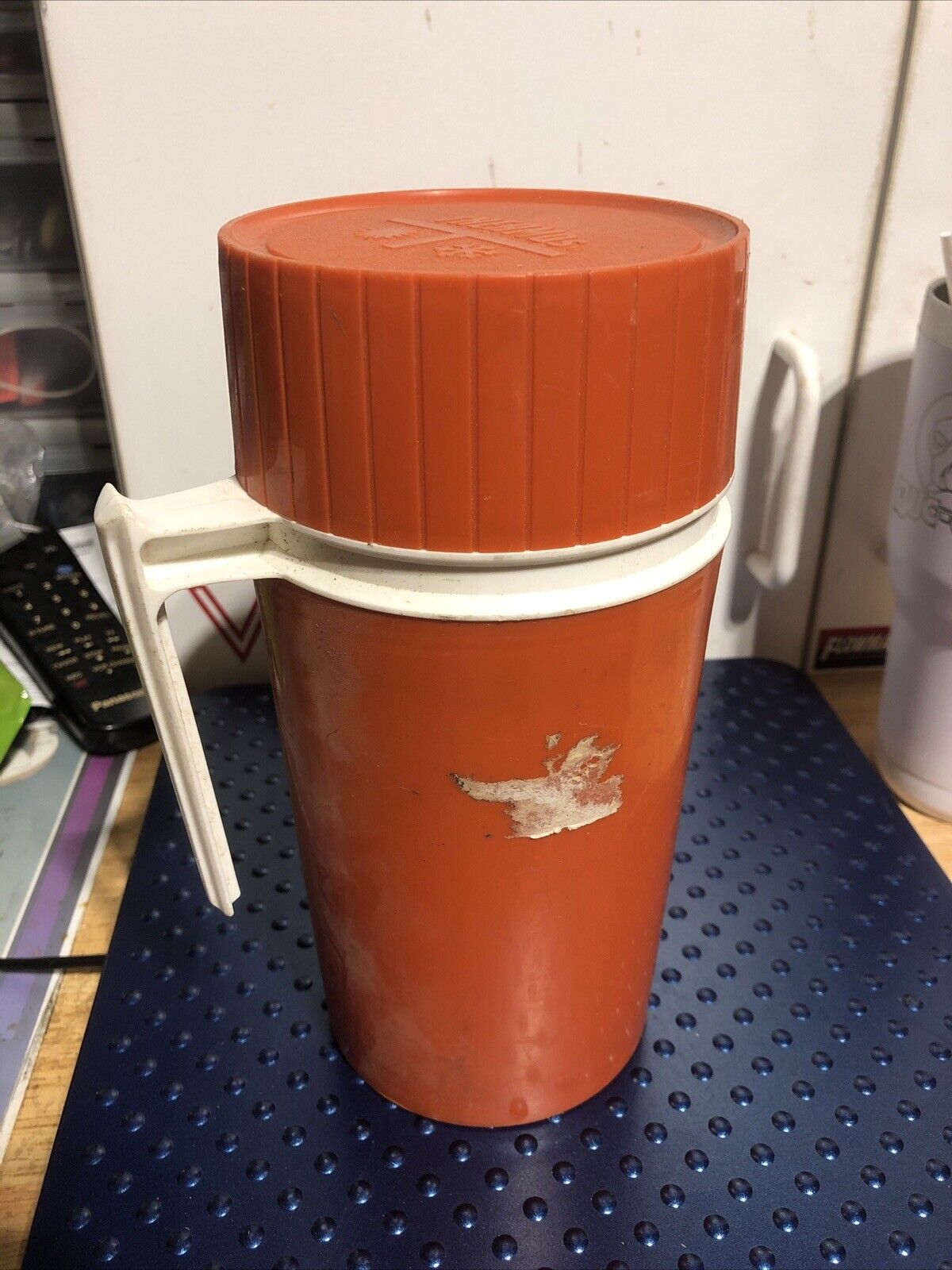 Vintage Retro King-Seeley Orange 10oz Thermos Model 7202 Vacuum Jar As Is