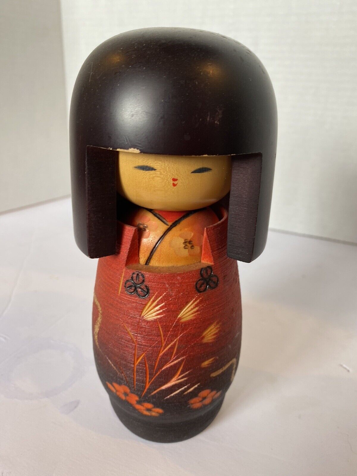 Japanese Wooden Doll Masae Fujikawa Kimono Pure Heart  KOKESHI