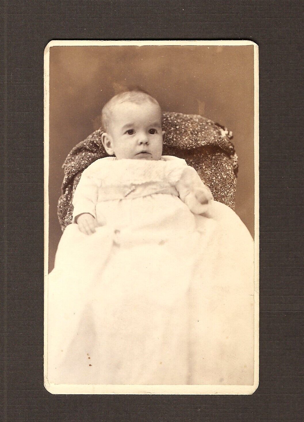 Vintage Antique CDV Photo Young Victorian Baby Kid Child Los Angeles California
