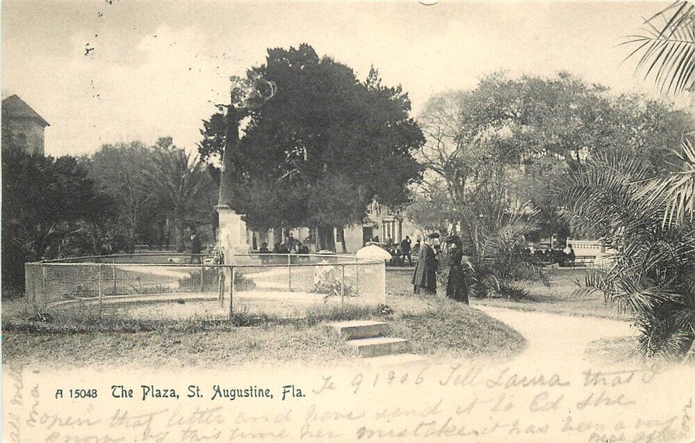 FL, Saint Augustine, Florida, The Plaza, Rotogarph No. A-15048