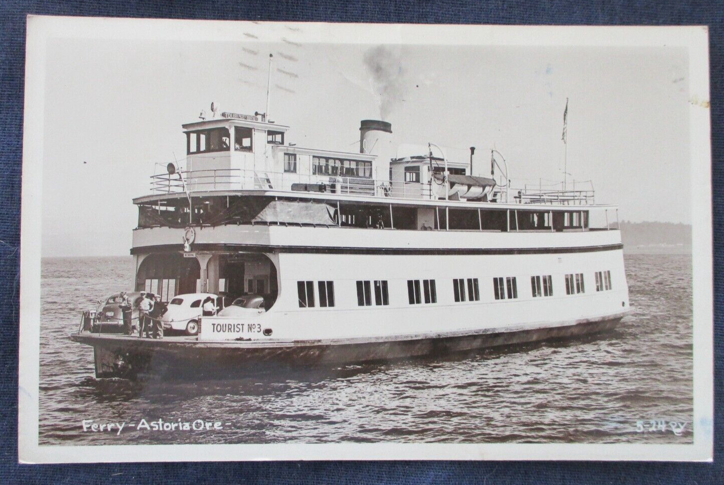 RP Astoria Oregon Ferry Boat 1954 Postcard & Cancel