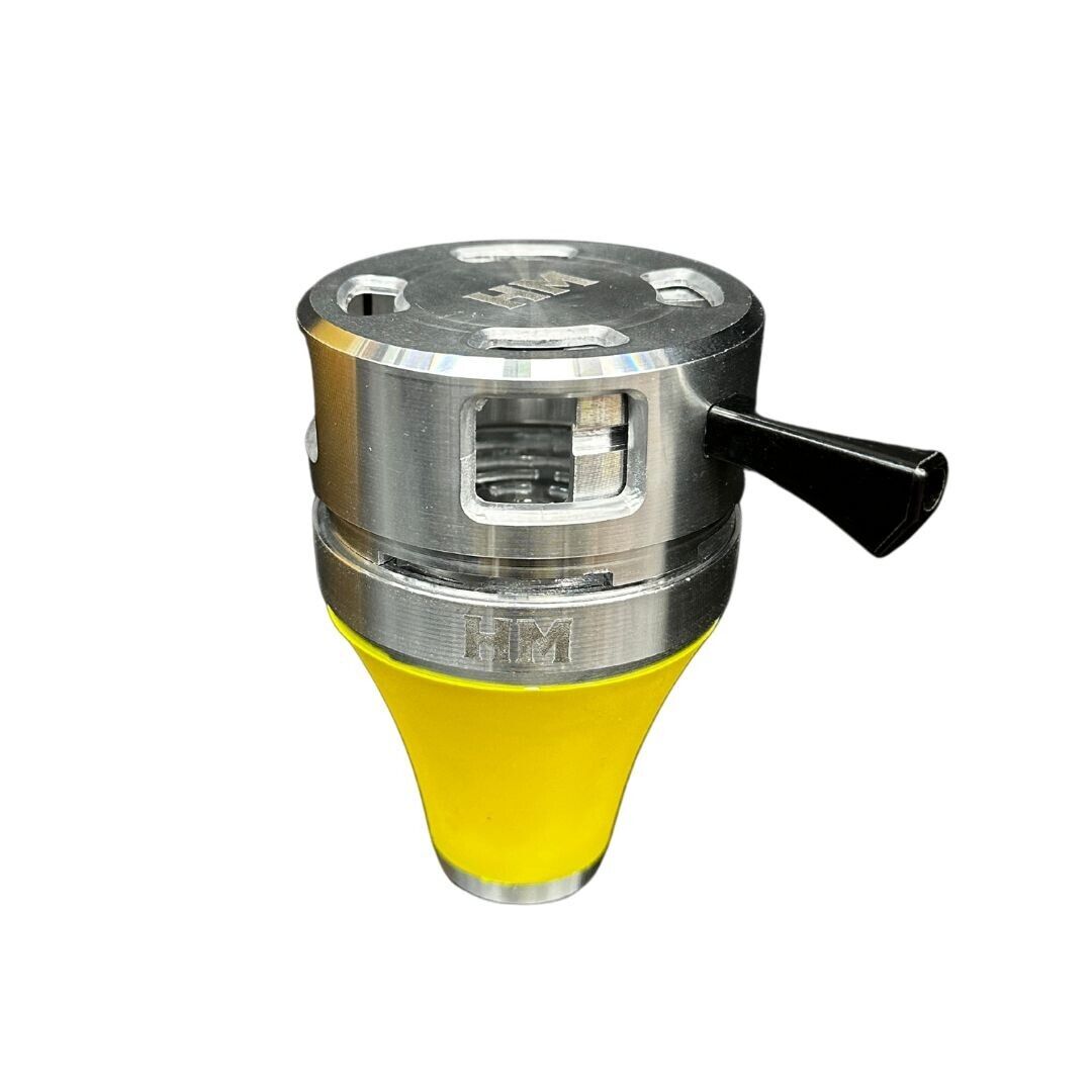 Metal And Silicone Hookah Bowl With Heat Management Device Shisha Head Yellow