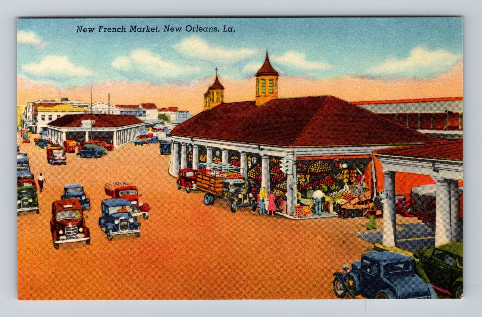 New Orleans LA-Louisiana, New French Market, Advertising, Vintage Postcard