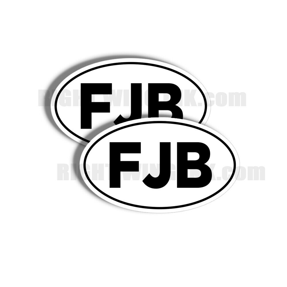 FJB - F Joe Biden 2 pack of Oval Bumper Stickers Anti Biden 5\