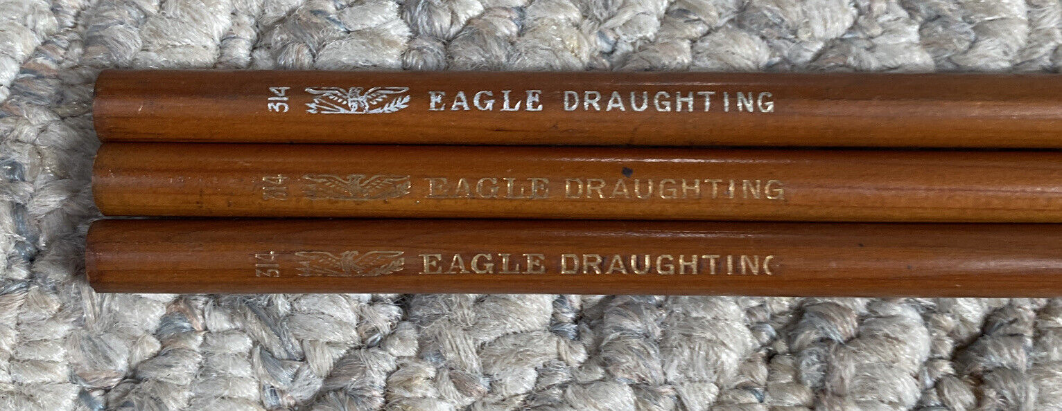 Vintage 1910s 1920s Eagle Pencil Co Draughting Pencils 314 Lot Rare