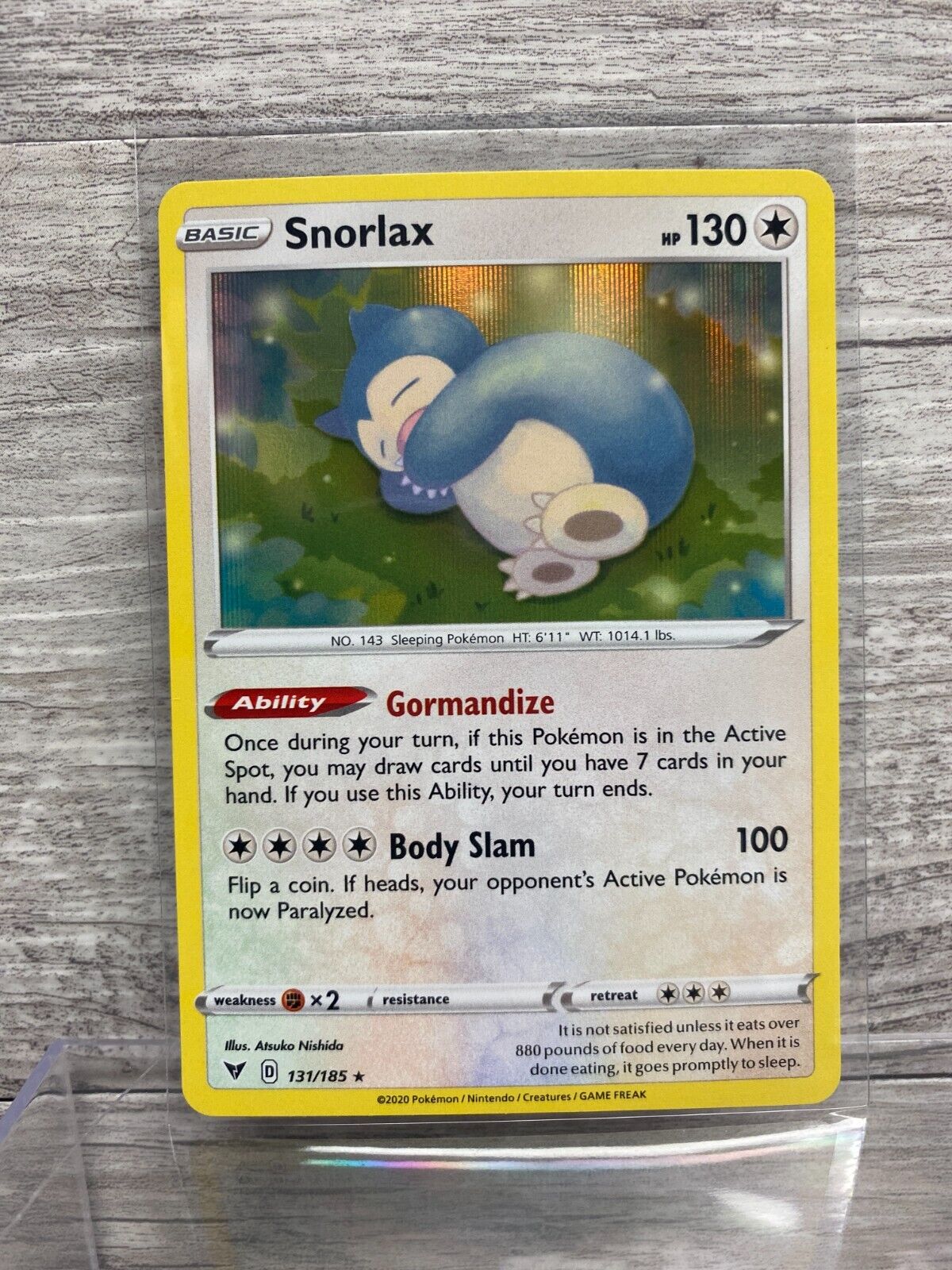 Snorlax 131/185 Vivid Voltage Pokemon Holo Foil Card