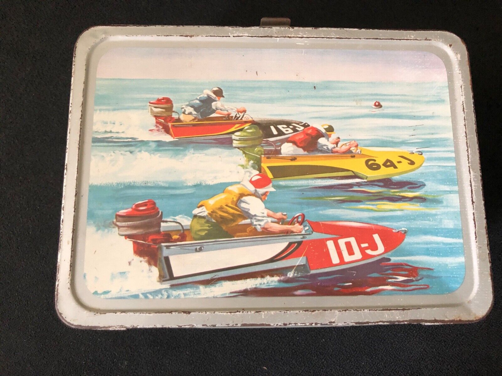 SPEED BOATS SAIL BOATS LUNCHBOX 1959 AMERICAN THERMOS PRODUCTS