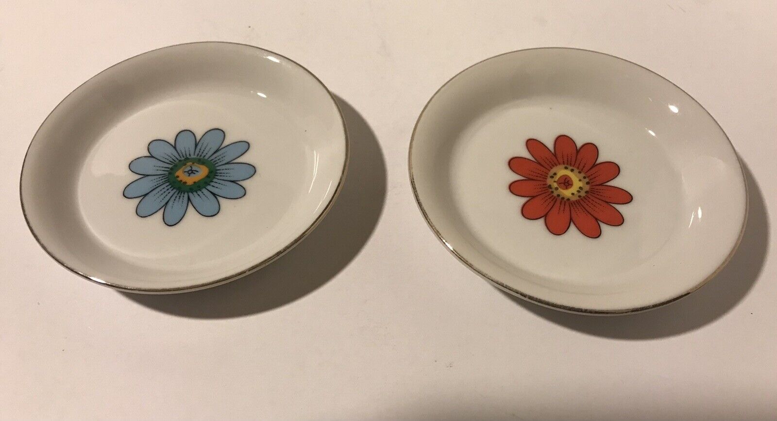 Set of 2 Creative Japan Vintage Mini Floral Saucers Replacement Pieces