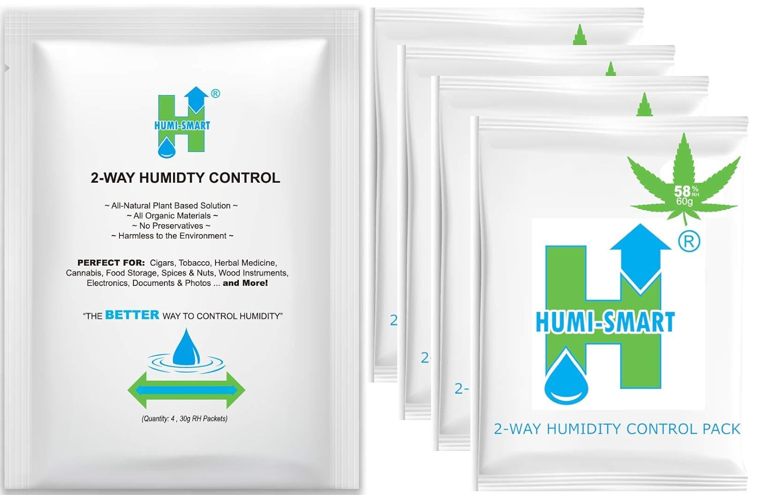 Humi-Smart 2-Way Control 58% RH 60G 4-Pack