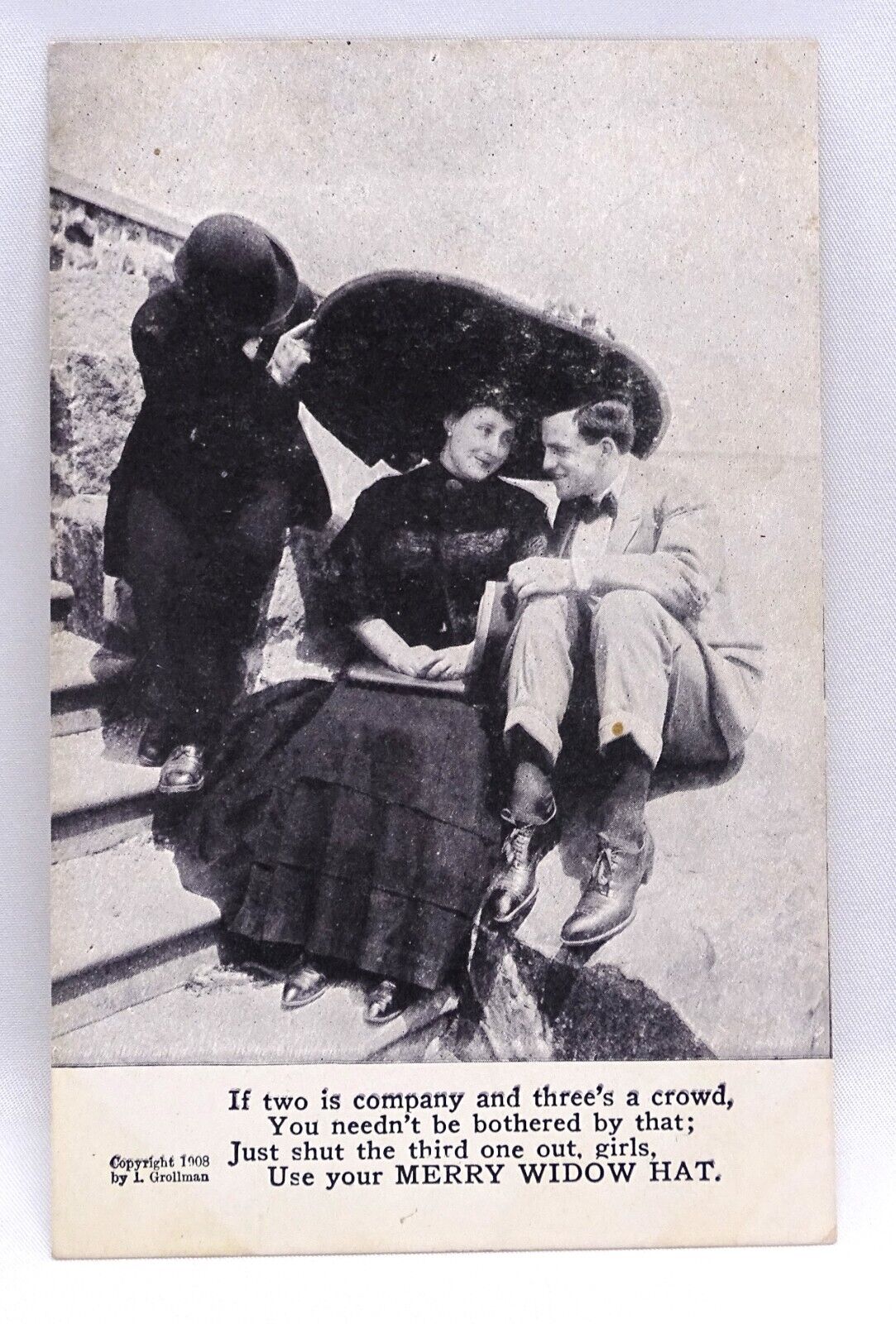 Vintage 1908 Postcard Romantic Humor Picture Postcard Unposted