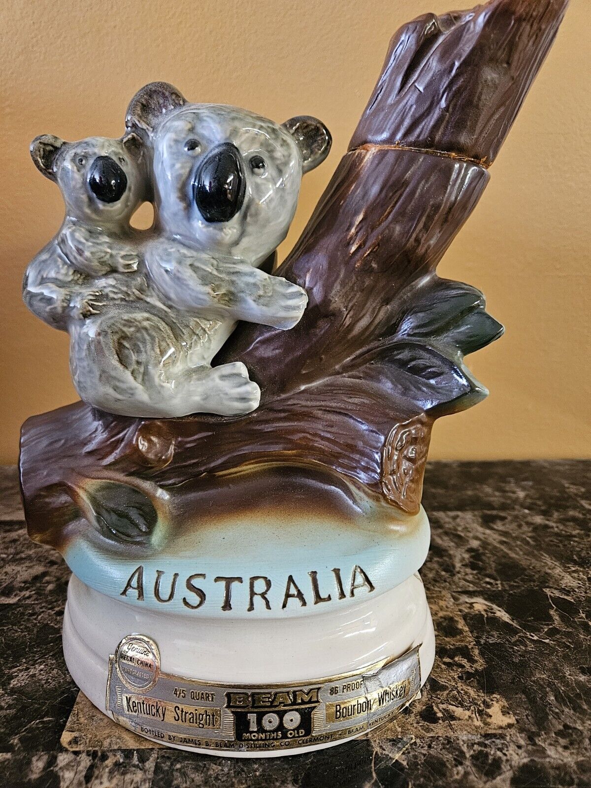 Vintage (Empty) Jim Beam Australia Koala Liquor Decanter No 145 Regal China 1973