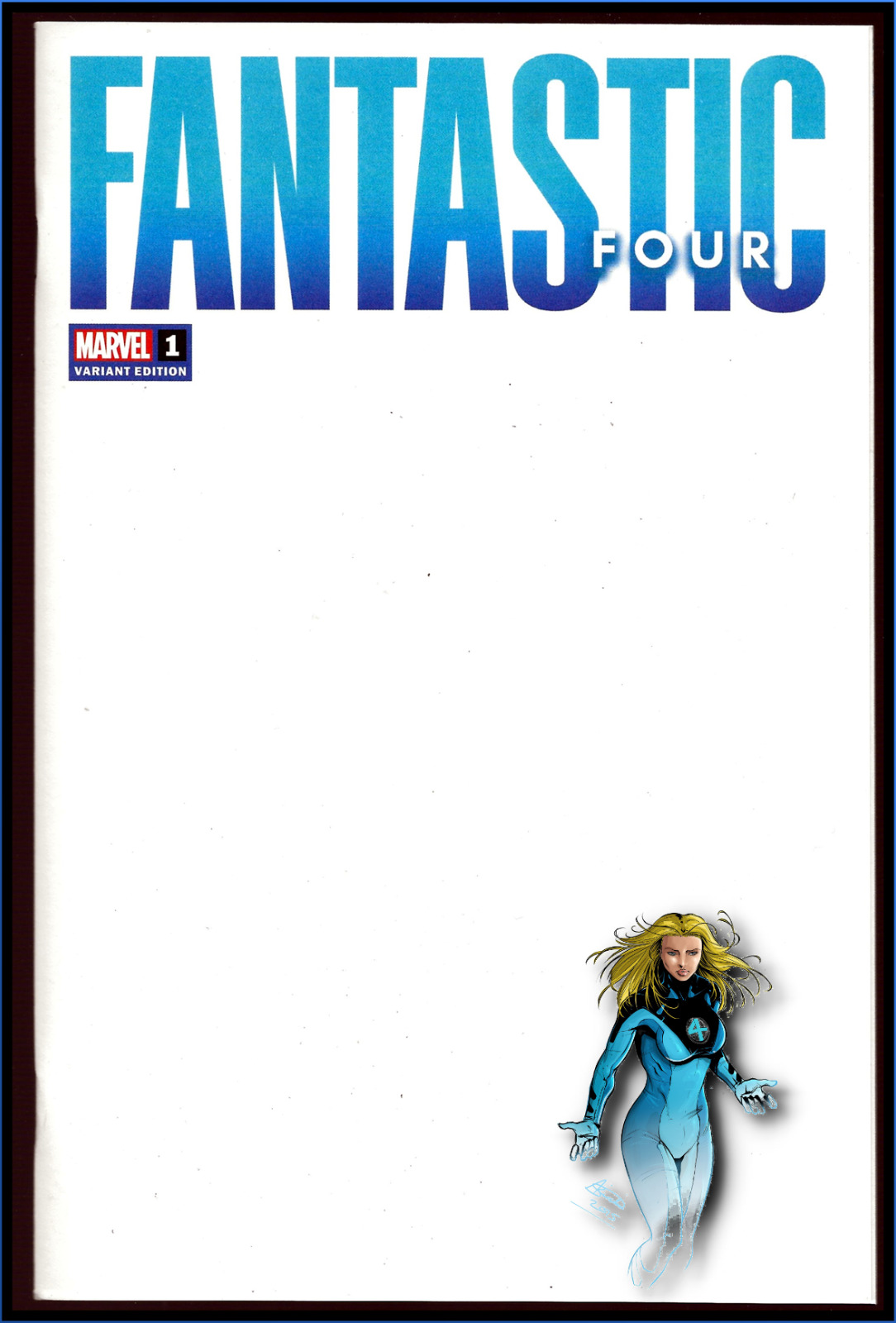 FANTASTIC FOUR #1-D (2023) BLANK VARIANT COVER MCU MOVIE COMING MARVEL 9.4 NM