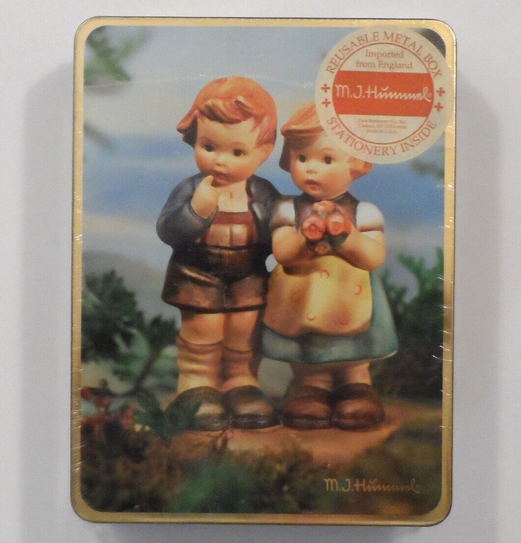 MJ Hummel Stationary Set - Collectible Tin Box - Made in England - 1993 Sealed