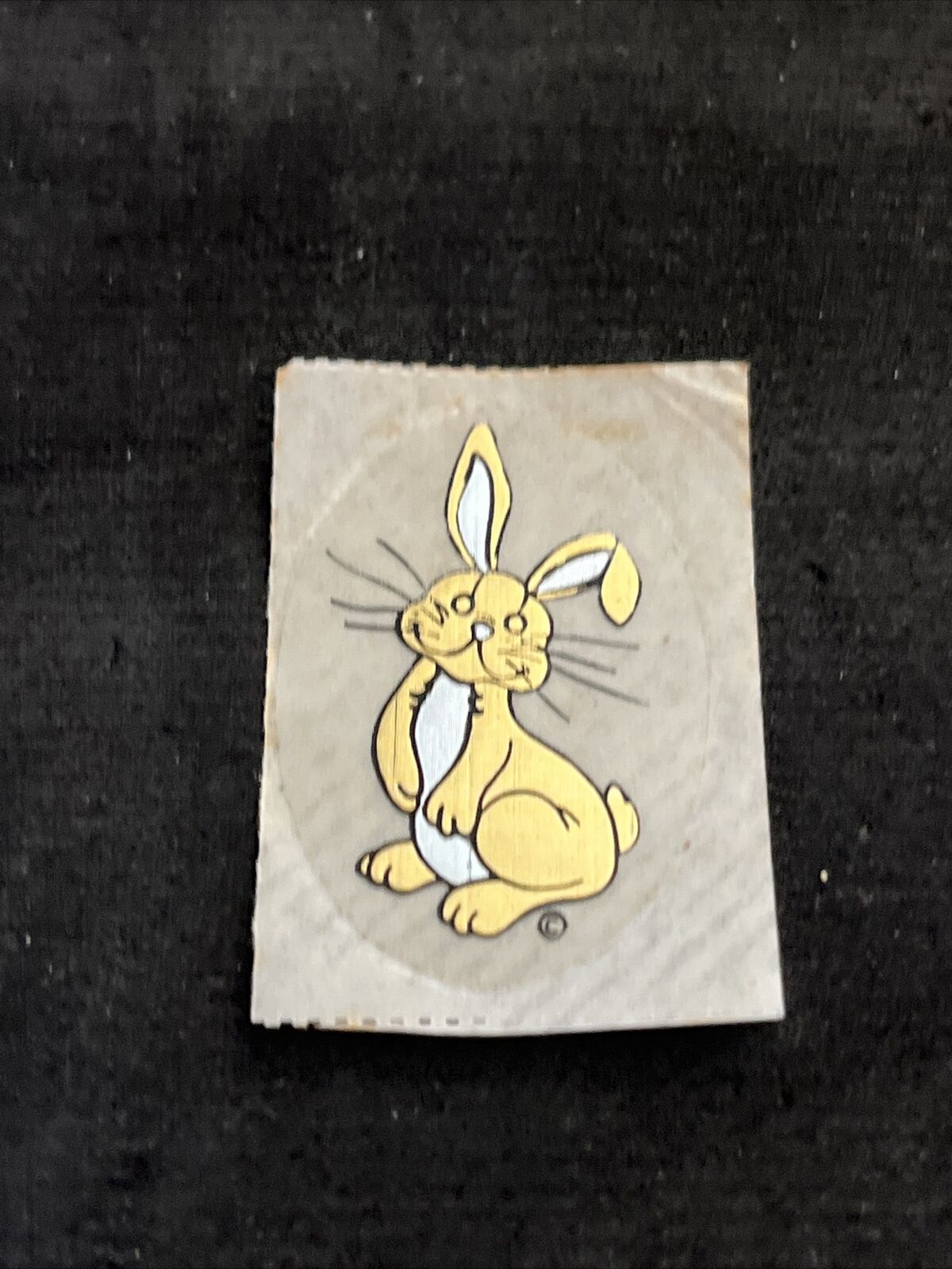 Vintage 80’s Transparent Foil Sticker - Bunny RABBIT - Rare