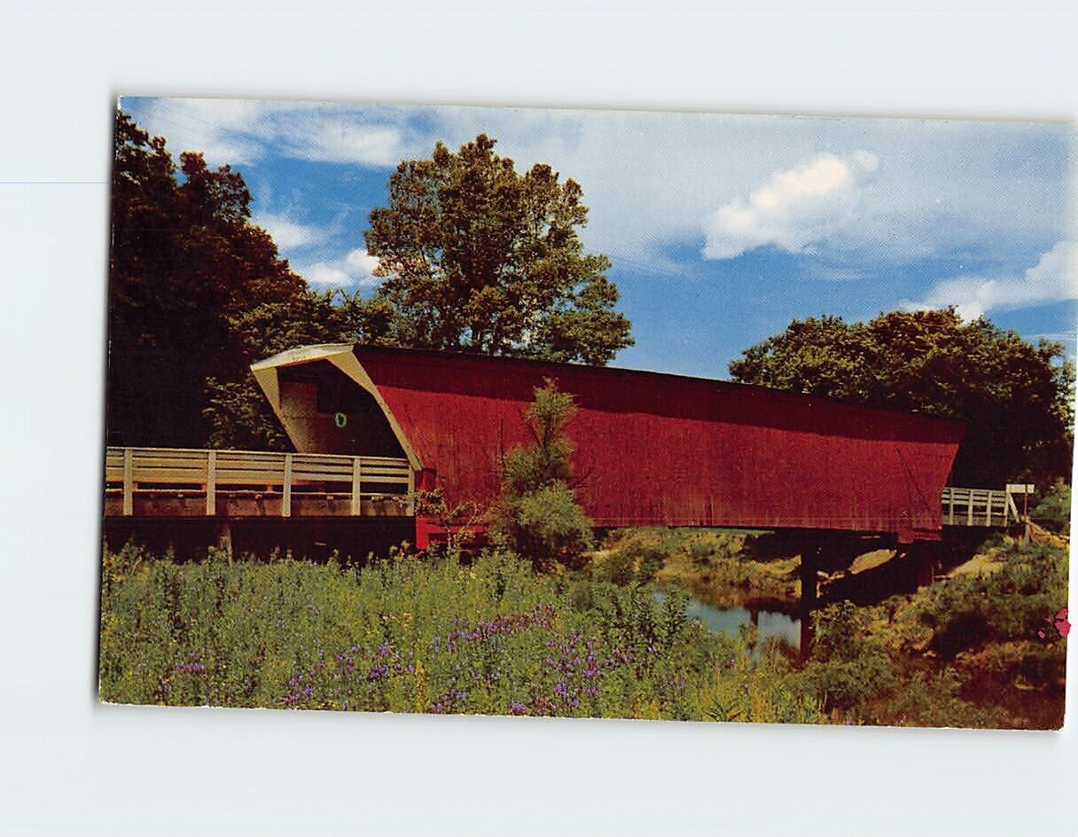 Postcard Cedar Covered Bridge Winterset Iowa USA