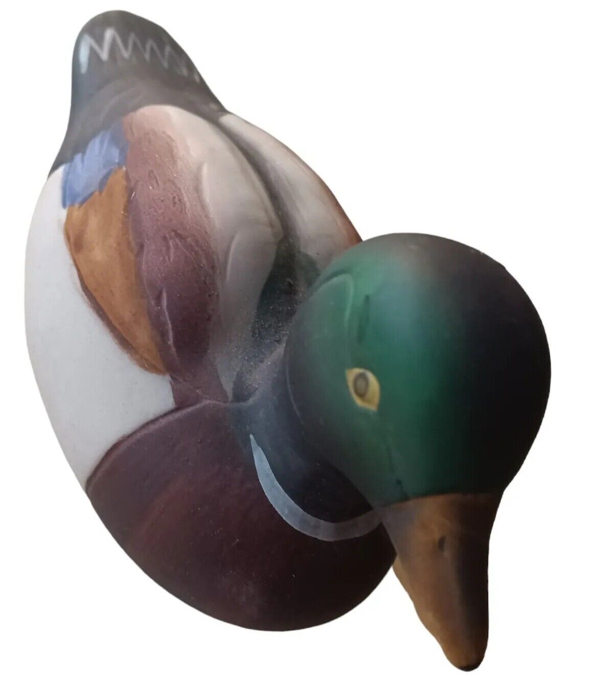 Royal Crown Hand Painted Mallard Duck Figurine. Vintage made in Taiwan 