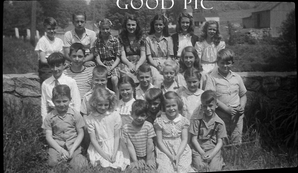 #DK - e Vintage Photo Negative- Lots of Boys and Girls