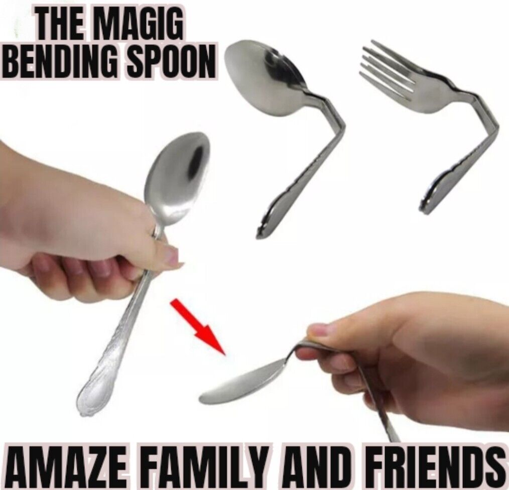 Magic Tricks Bending Spoon Illusion Close Up Street Magician Trick T7