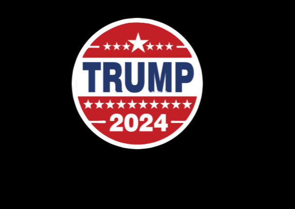 New Donald Trump for President 2024 Round Sticker Decal 3\
