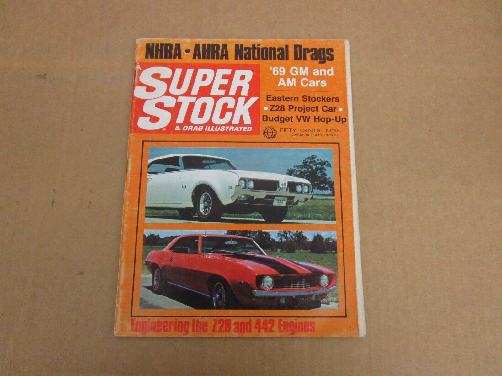 SUPER STOCK & DRAG ILL magazine November 1968 Volkswagen Camaro AMC race racing