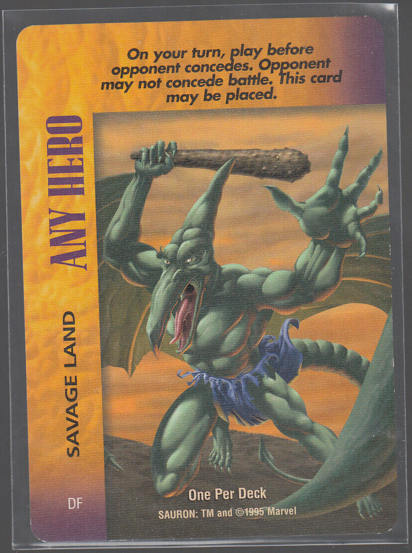 SAURON Any Hero 1996 Marvel OverPower Collectible Card Game HILLSHIRE FARM Promo