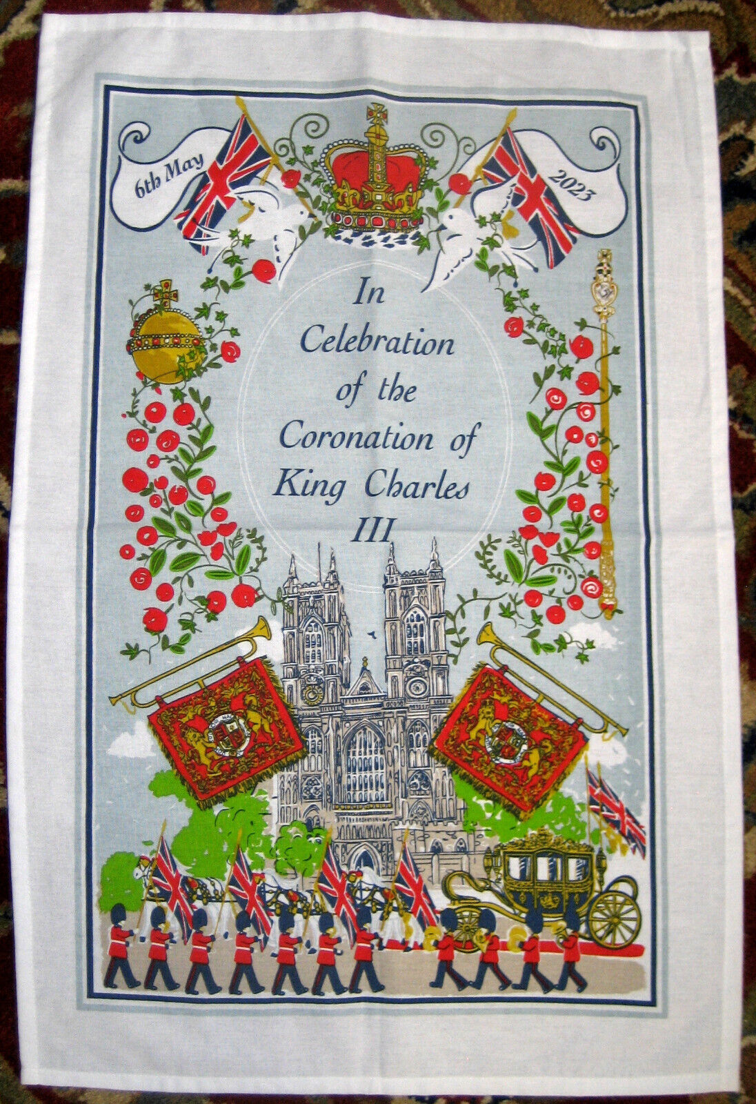 King Charles III Coronation Tea Towel 30\