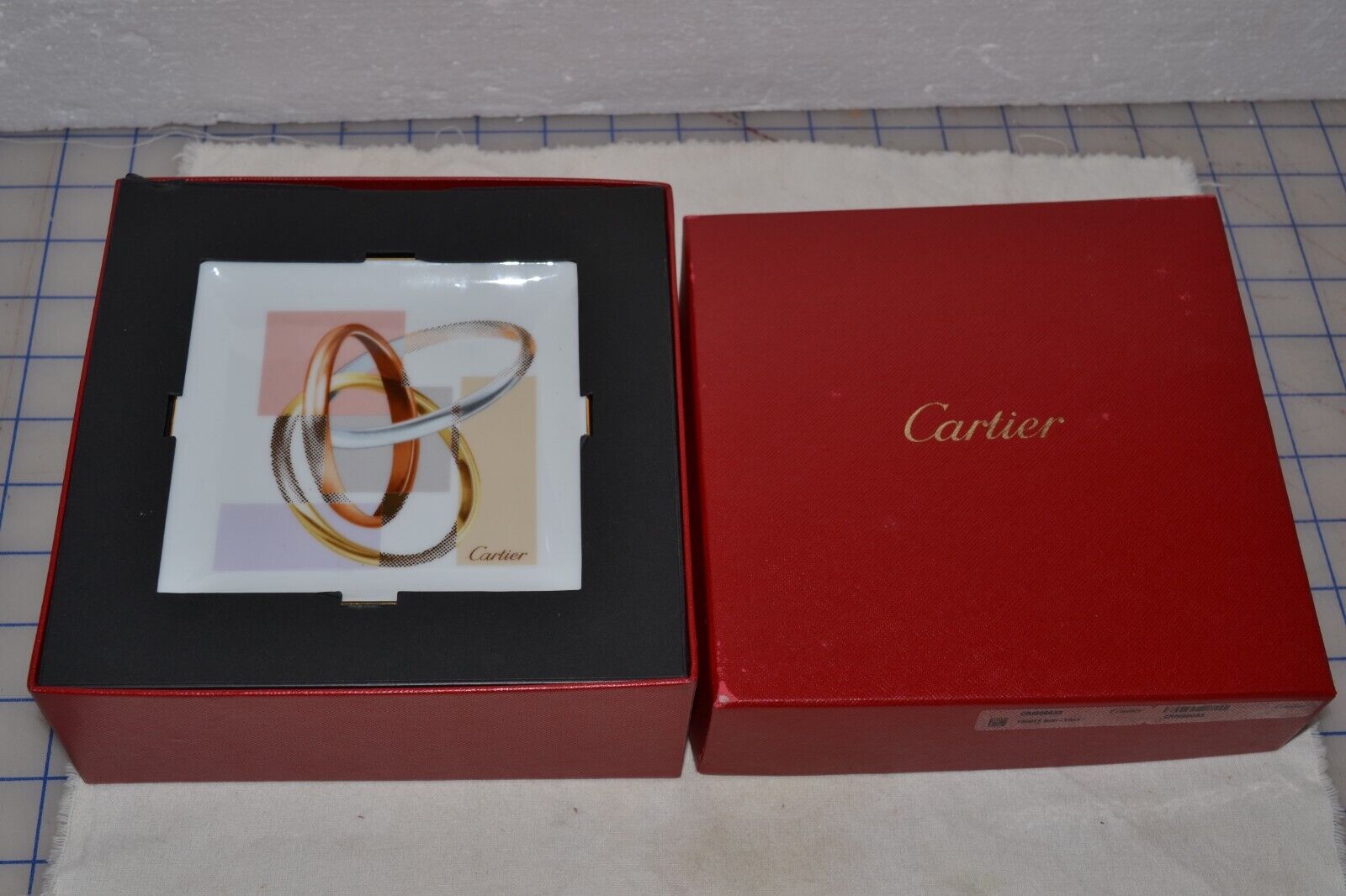 Cartier Trinity Mini Tray Limoges France with Box Wedding Rings Made in France