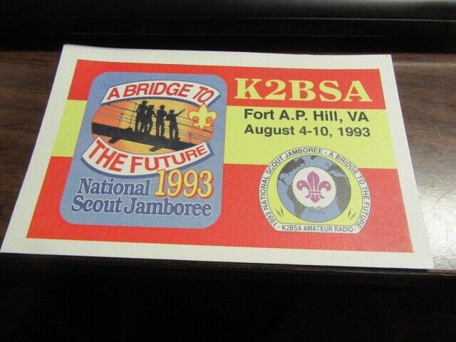 1993 National Jamboree K2BSA Amateur Radio Post Card      CV