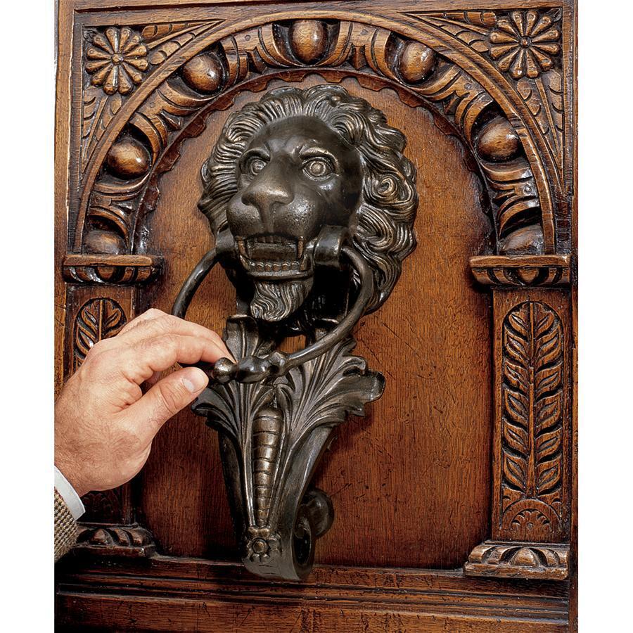 18th Century Italian Florentine Antique Replica 10 lb Lion Iron Door Knocker