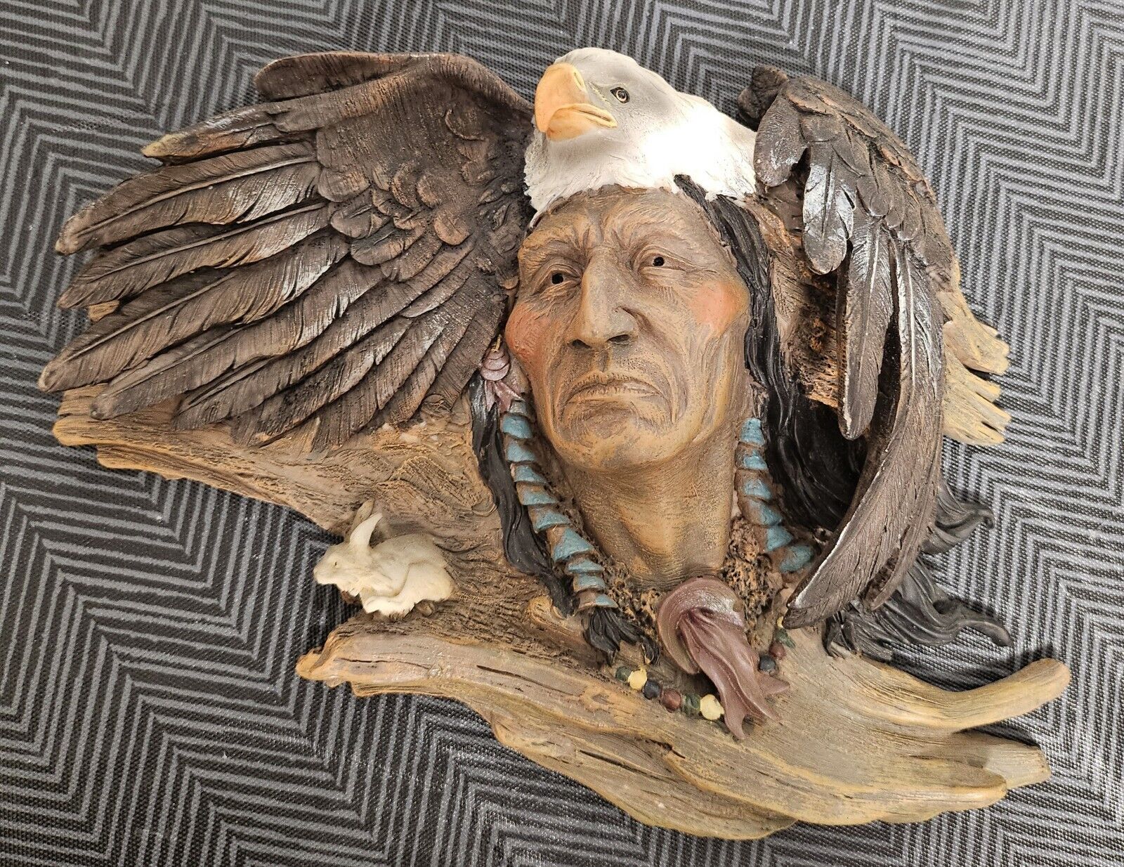 Vintage Native American Indian Chief With Eagle