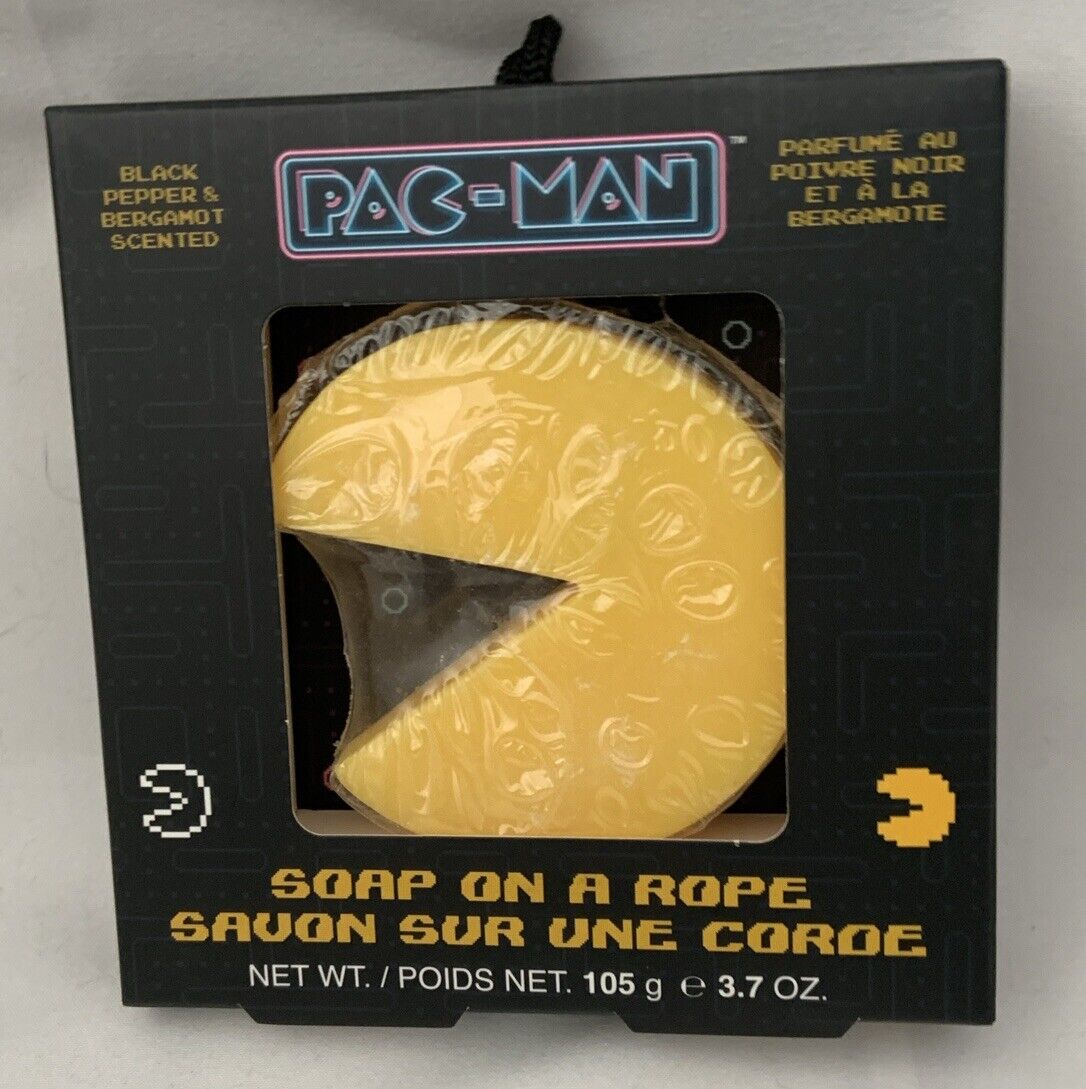 pac-man licensed soap on a rope bandai namco  BRAND NEW SEALED
