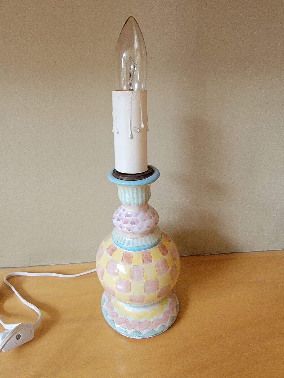 Mackenzie Childs Candlestick Lamp 10\